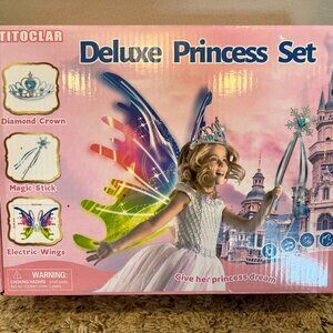Deluxe Princess Set crown, magic stick, electric wings *NIB*